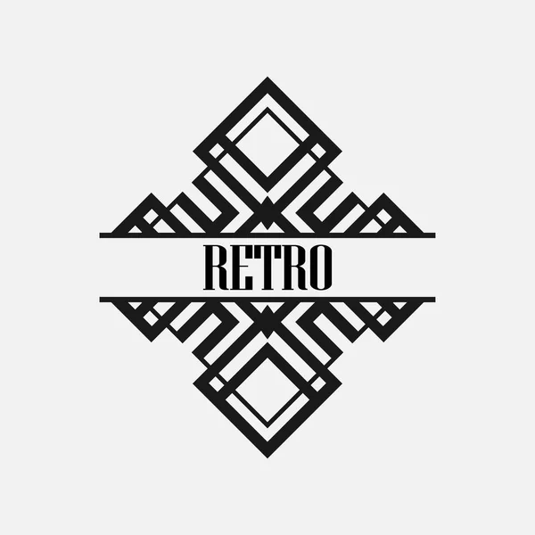 Label art deco - Stok Vektor