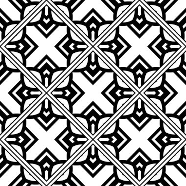 Vektör modern desen döşer. Soyut sanat deco sorunsuz tek renkli arka plan