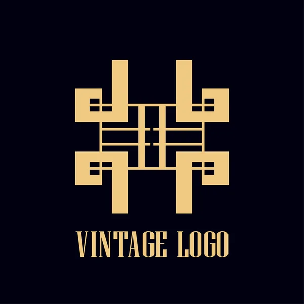 Art Deco Logo — Stok Vektör