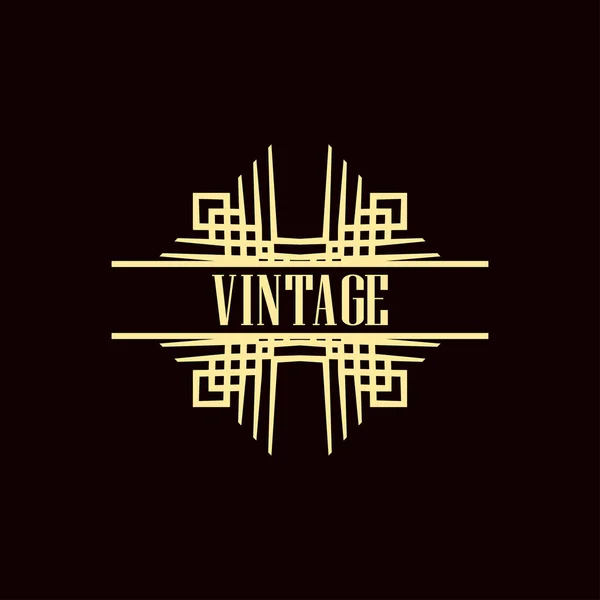 Logo Art Deco — Vettoriale Stock