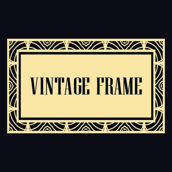 Art Deco Frame — Stock Vector