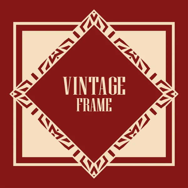 Art Deco Tarzında Vintage Retro Davet Art Deco Kenarlık Çerçeve — Stok Vektör