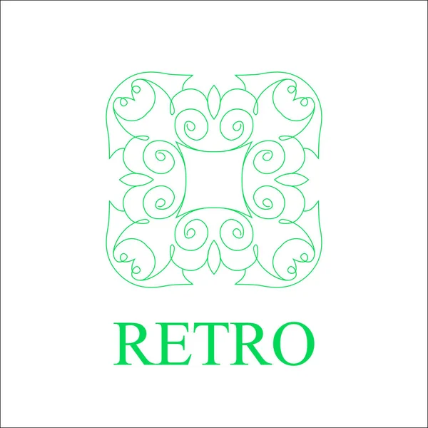 Logotipo ornamental vintage — Vetor de Stock