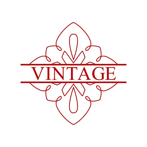 Etichetta ornamentale vintage — Vettoriale Stock