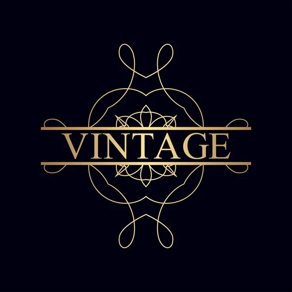 Vintage decoratieve logo — Stockvector