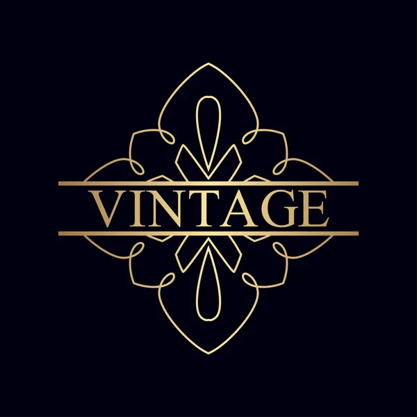 Vintage decoratieve logo — Stockvector