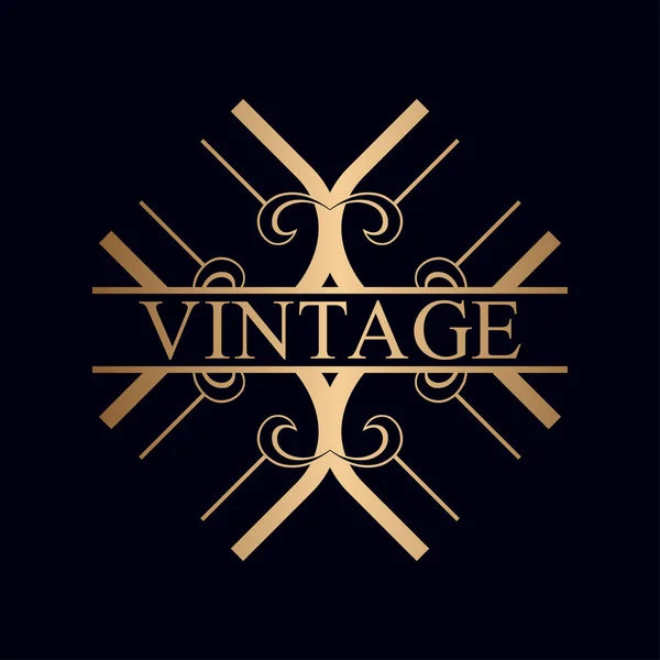 Logo ornamental vintage — Vector de stock