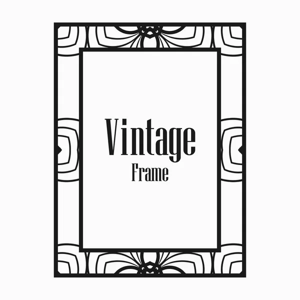 Art Deco Vintage Frame Design Vector Illustration — Stock Vector