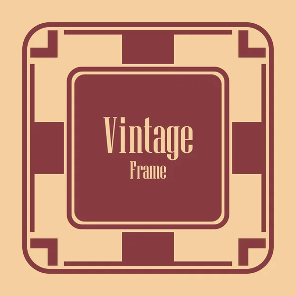 Art Deco Border Frame — Stock Vector