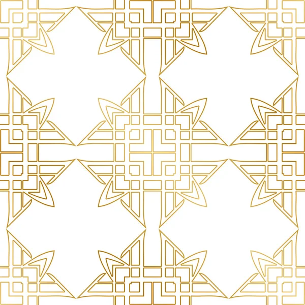 Padrão Art Deco Fundo Dourado Sem Costura Design Geométrico Minimalista — Vetor de Stock