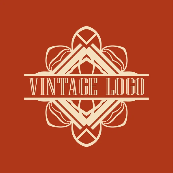 Vintage Ornamental Logo — Stock Vector