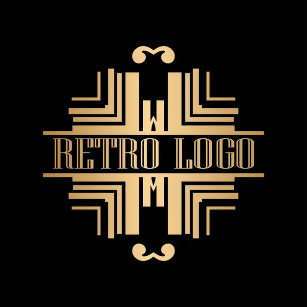 Logo decorativo Art Deco — Vector de stock