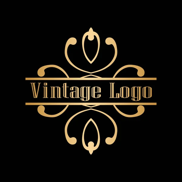 Art Deco süs Logo — Stok Vektör