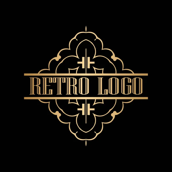 Art Deco logotipo ornamental —  Vetores de Stock