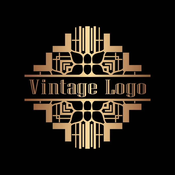 Logo ornamentale Art Deco — Vettoriale Stock