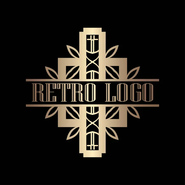 Art Deco dekoratives Logo — Stockvektor