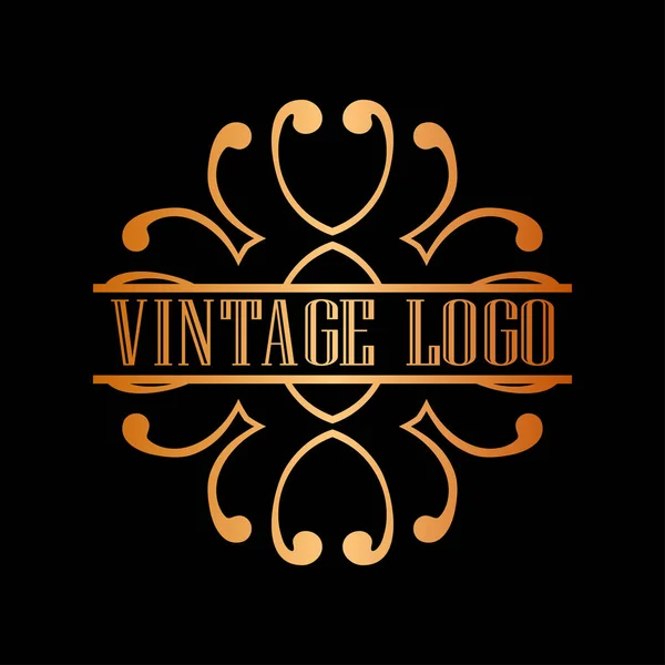 Art Deco logotipo ornamental — Vetor de Stock