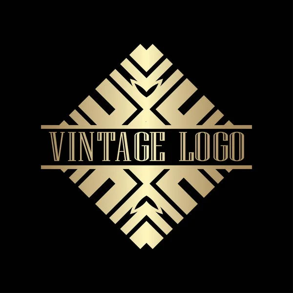 Logo decorativo Art Deco — Vector de stock