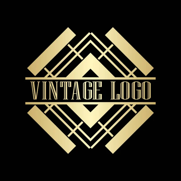 Logo decorativo Art Deco — Vector de stock