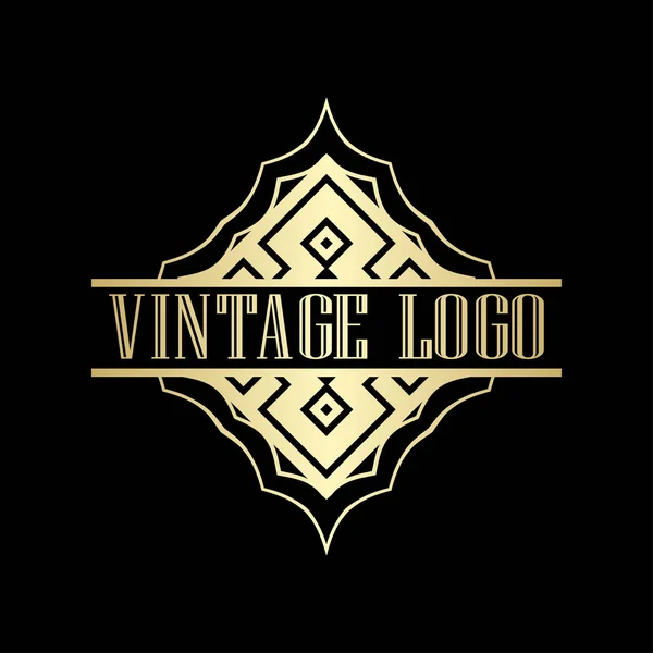 Art Deco prydnads logotyp — Stock vektor