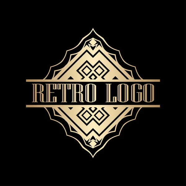 Art Deco ozdobne Logo — Wektor stockowy