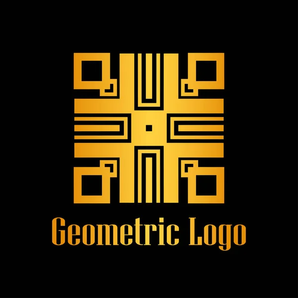 Logo de oro Art Deco — Archivo Imágenes Vectoriales