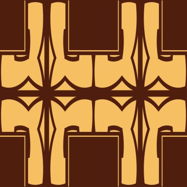 Dikişsiz art deco desen