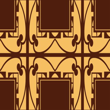 Dikişsiz art deco desen