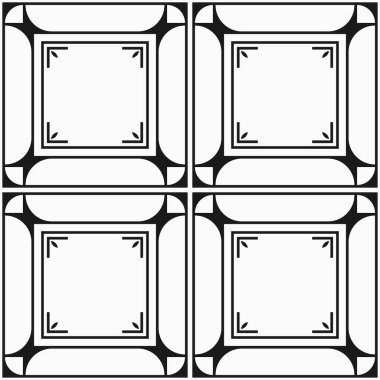 Dikişsiz art deco desen