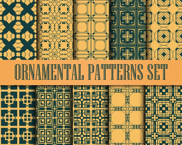 Conjunto de patrones Art Deco — Vector de stock