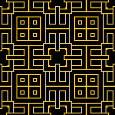 Dikişsiz art deco desen