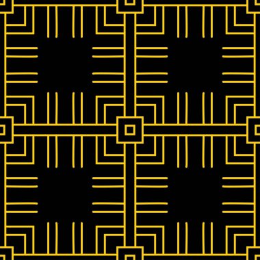 Dikişsiz art deco desen