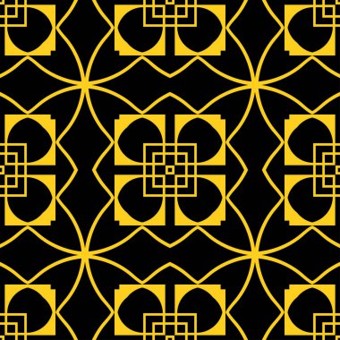 Dikişsiz art deco desen