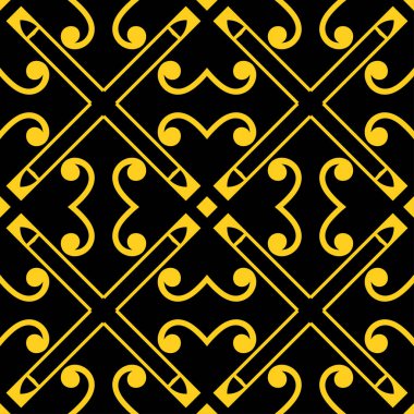 Dikişsiz art deco desen