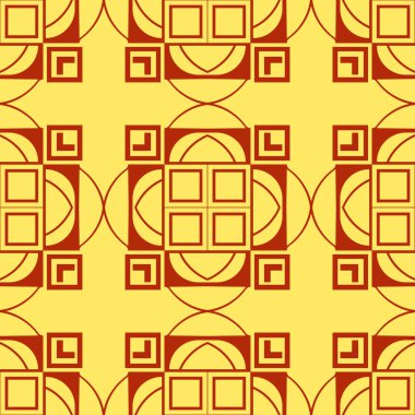 Dikişsiz art deco desen