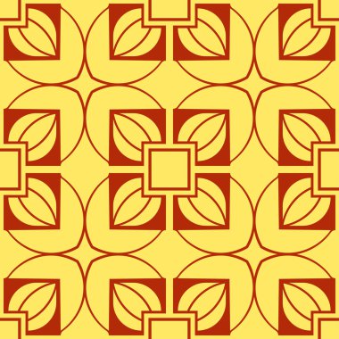 Dikişsiz art deco desen