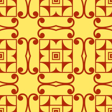 Dikişsiz art deco desen