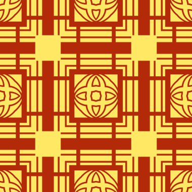 Dikişsiz art deco desen