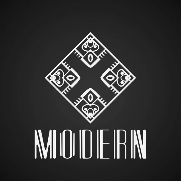 Vektoros geometriai modern Art Deco stílus logo dekoráció — Stock Vector
