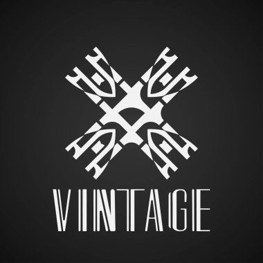 Modern art deco tarzında vektör logo tasarım şablonu kavramı. Moda, güzellik ve takı endüstrisi için amblem