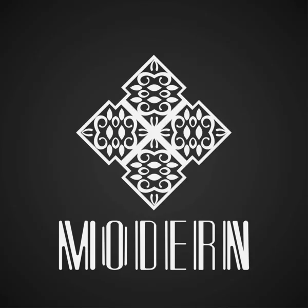 Conceito de modelo de design de logotipo vetorial no estilo art deco moderno. Emblema para moda, beleza e indústria de jóias —  Vetores de Stock
