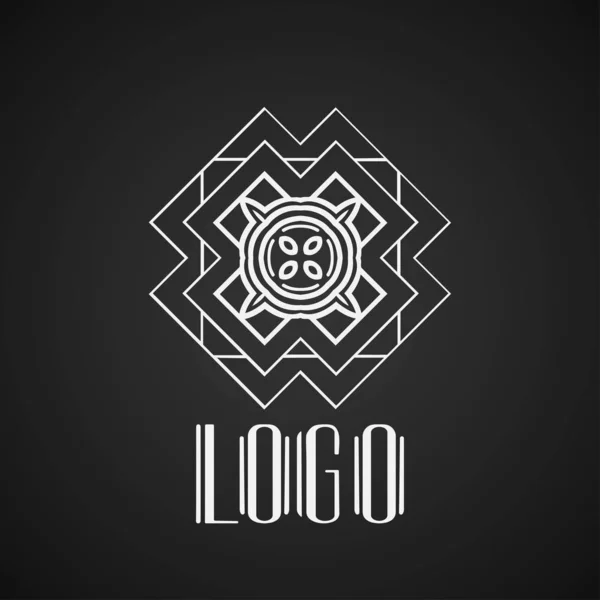 Vektor-Logo-Design-Vorlagenkonzept im modernen Art-Deco-Stil. Emblem für Mode, Schönheit und Schmuckindustrie — Stockvektor