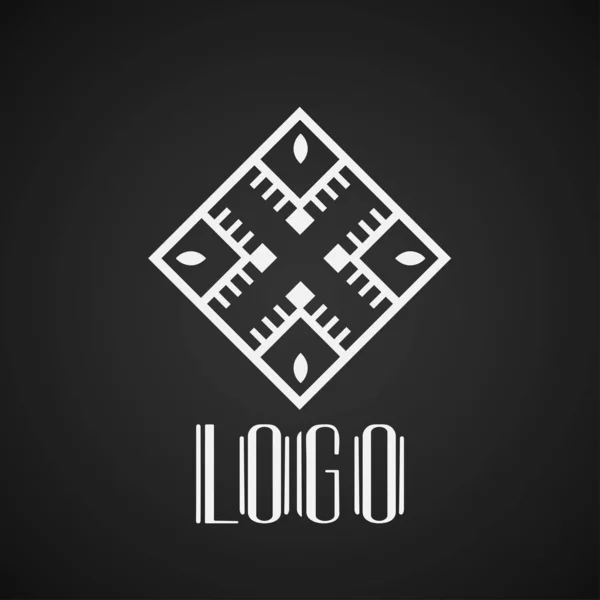 Vintage ornamental retro modern art deco logo vorlage für design — Stockvektor