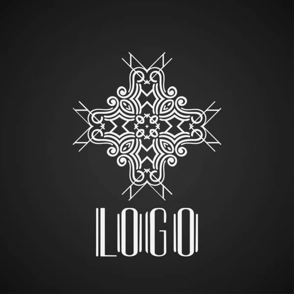 Vektor geometrische moderne Art-Deco-Stil Logo Dekoration — Stockvektor