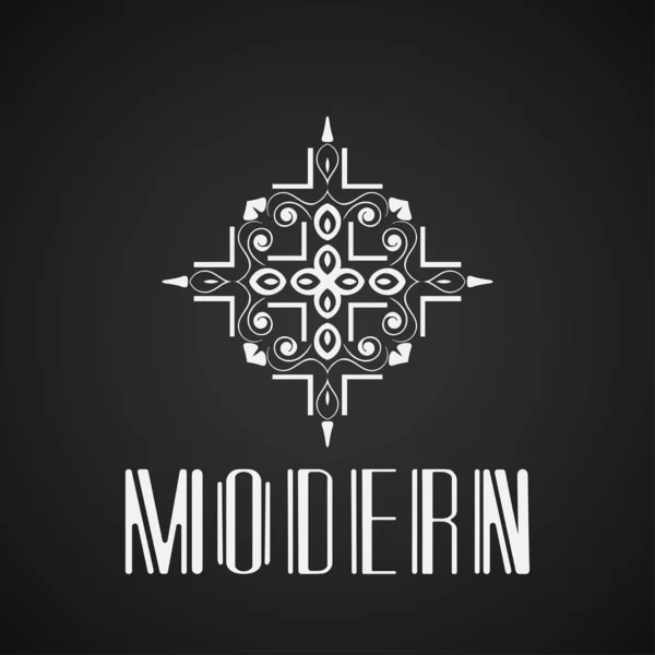 Concepto de plantilla de diseño de logotipo vectorial en estilo art deco moderno. Emblema para la industria de la moda, belleza y joyería — Vector de stock