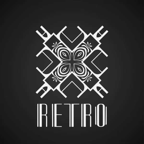 Conceito de modelo de design de logotipo vetorial no estilo art deco moderno. Emblema para moda, beleza e indústria de jóias —  Vetores de Stock