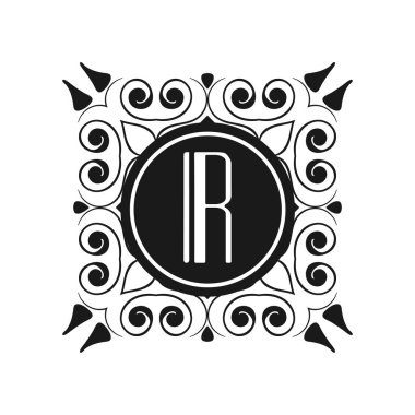 Art Deco modern monogram
