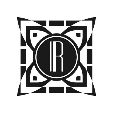 Art Deco modern monogram