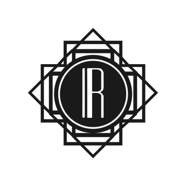 Art Deco modern monogram