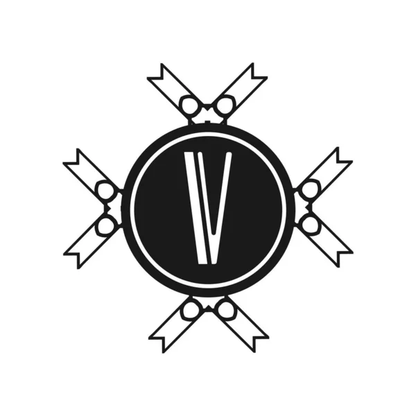 Art Deco modern monogram — Stock vektor